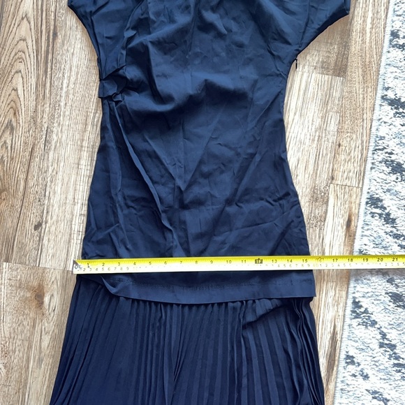 NEW! Zara Black Asymmetrical Pleated Dress - Picture 11 of 13